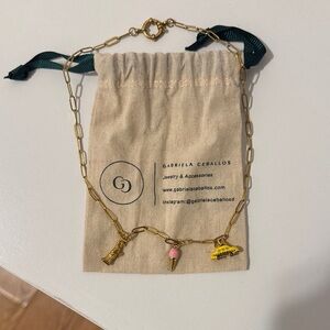 NYC Gold Charm Necklace New